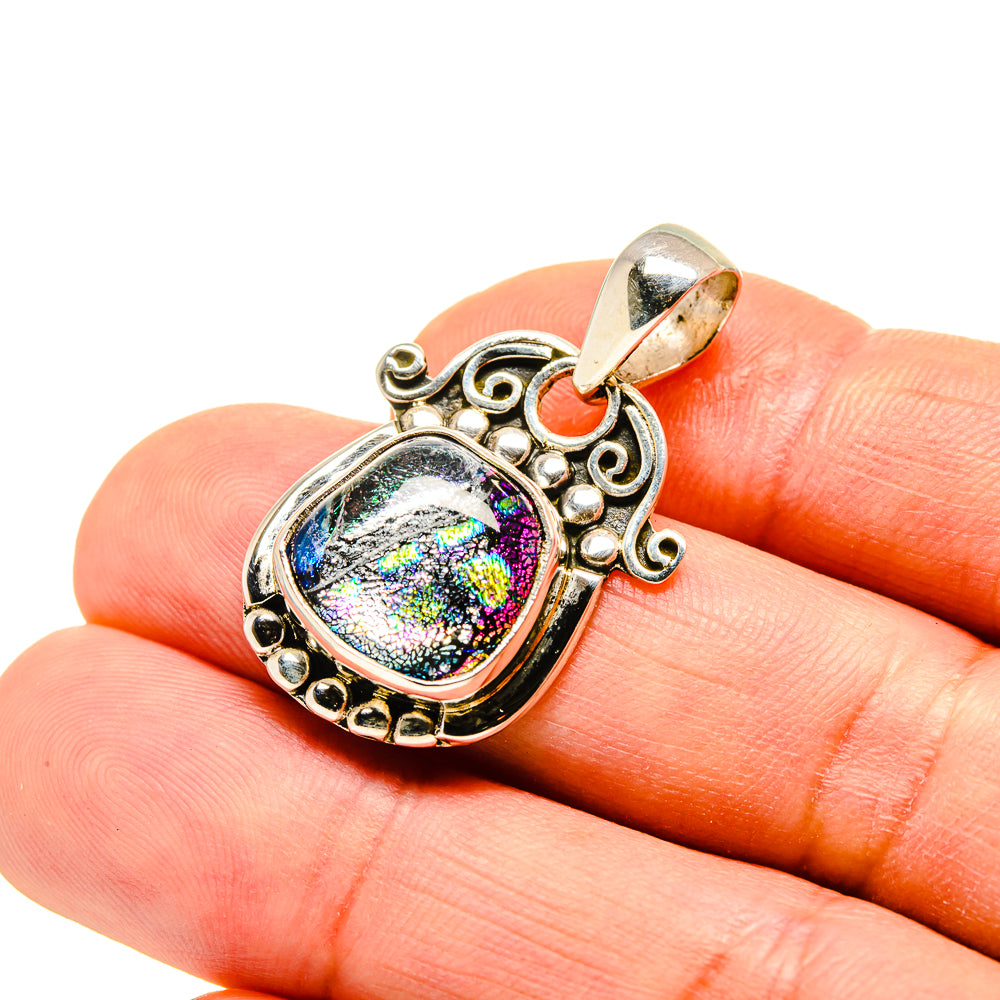Dichroic Glass Pendants handcrafted by Ana Silver Co - PD751811
