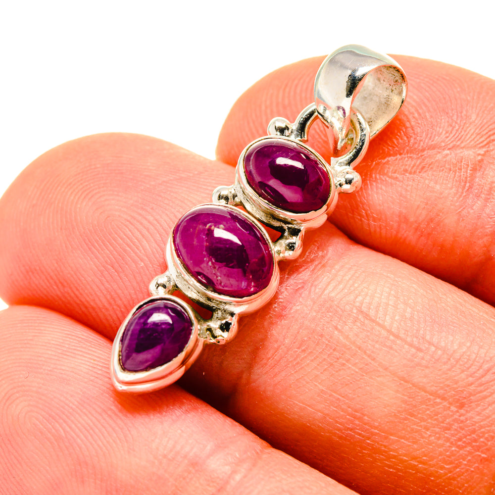 Pink Tourmaline Pendants handcrafted by Ana Silver Co - PD751851