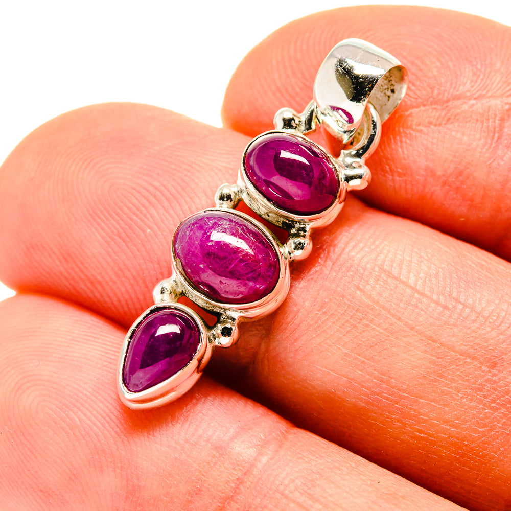 Pink Tourmaline Pendants handcrafted by Ana Silver Co - PD751853