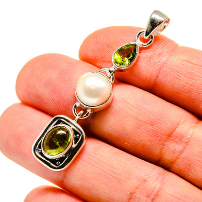 Green Tourmaline Pendants handcrafted by Ana Silver Co - PD751867