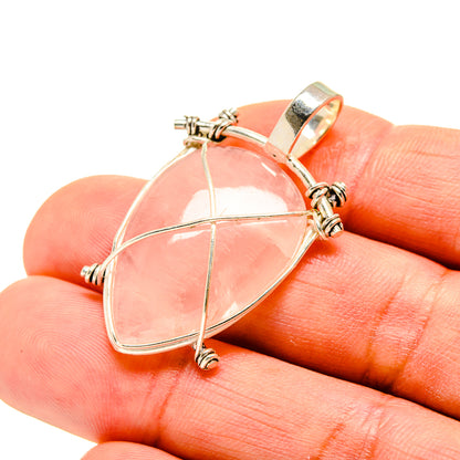 Rose Quartz Pendants handcrafted by Ana Silver Co - PD751873