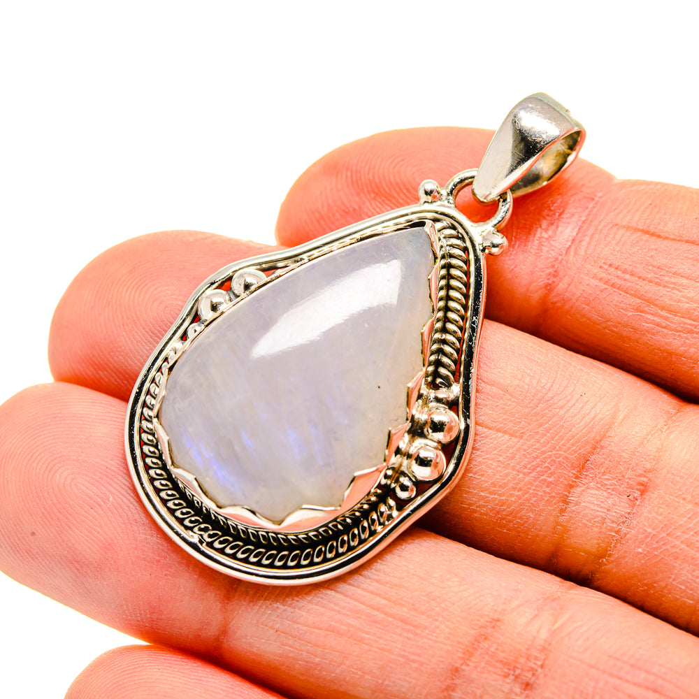 Rainbow Moonstone Pendants handcrafted by Ana Silver Co - PD751925