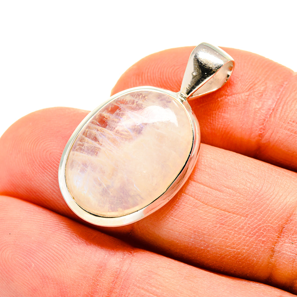 Rainbow Moonstone Pendants handcrafted by Ana Silver Co - PD752004