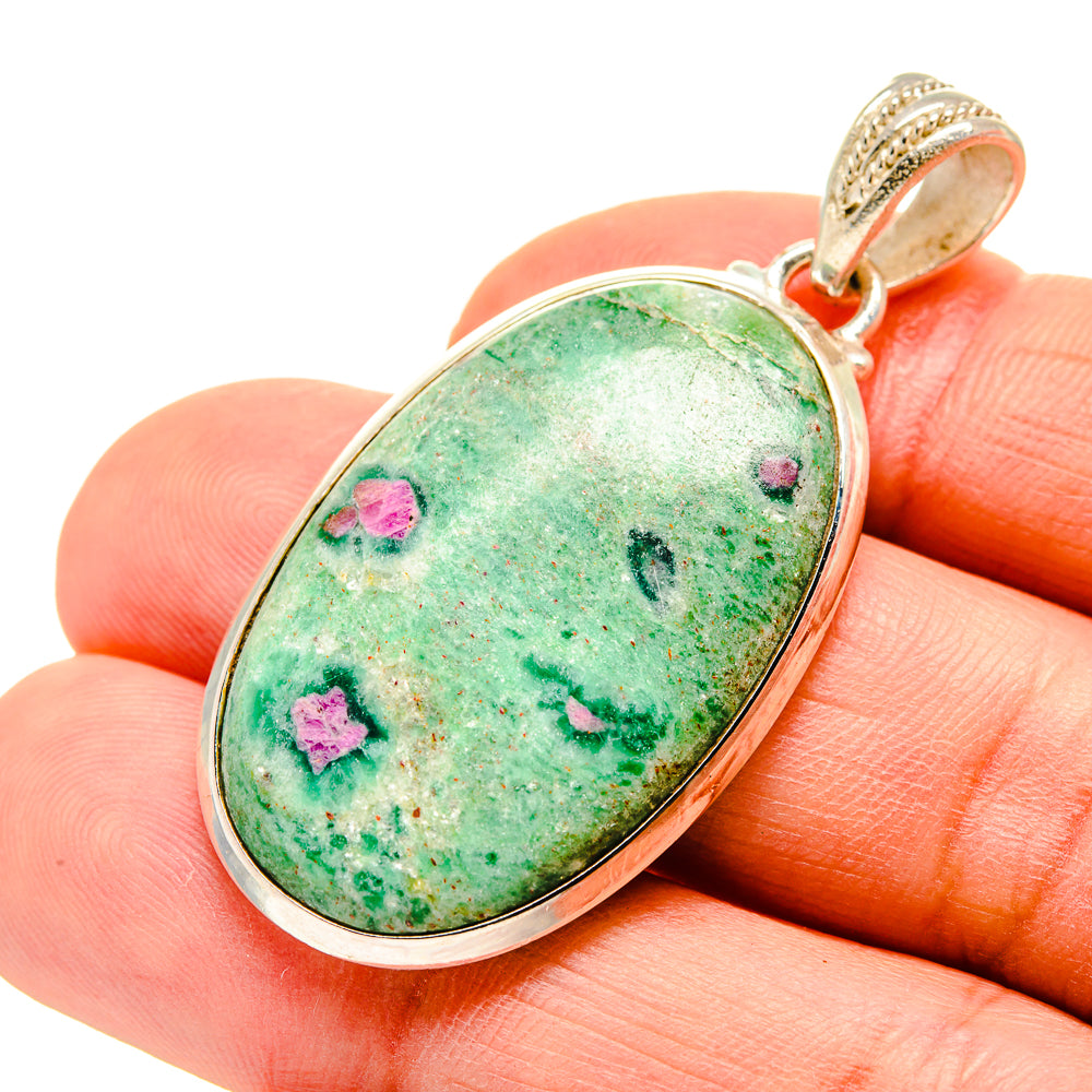 Ruby Fuchsite Pendants handcrafted by Ana Silver Co - PD752047