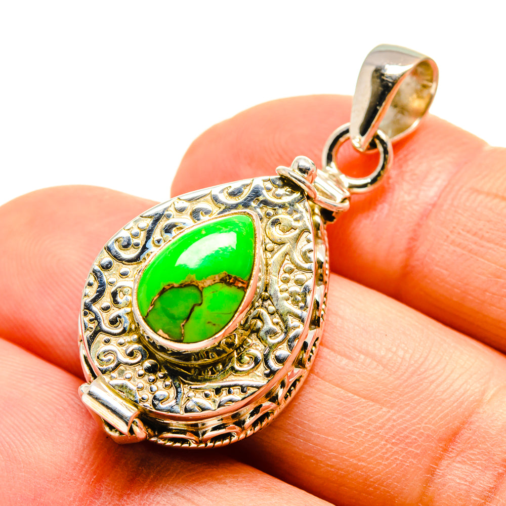 Green Copper Composite Turquoise Pendants handcrafted by Ana Silver Co - PD752074
