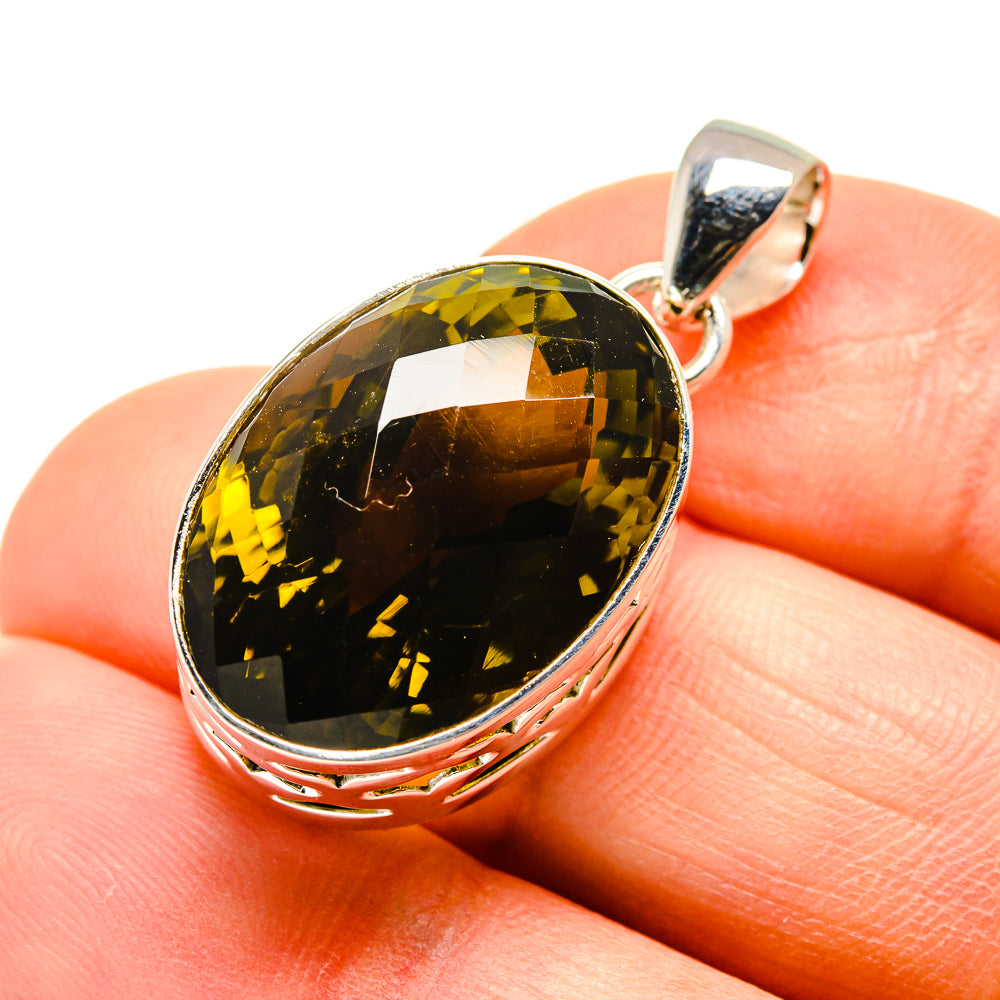 Olive Quartz Pendants handcrafted by Ana Silver Co - PD752103