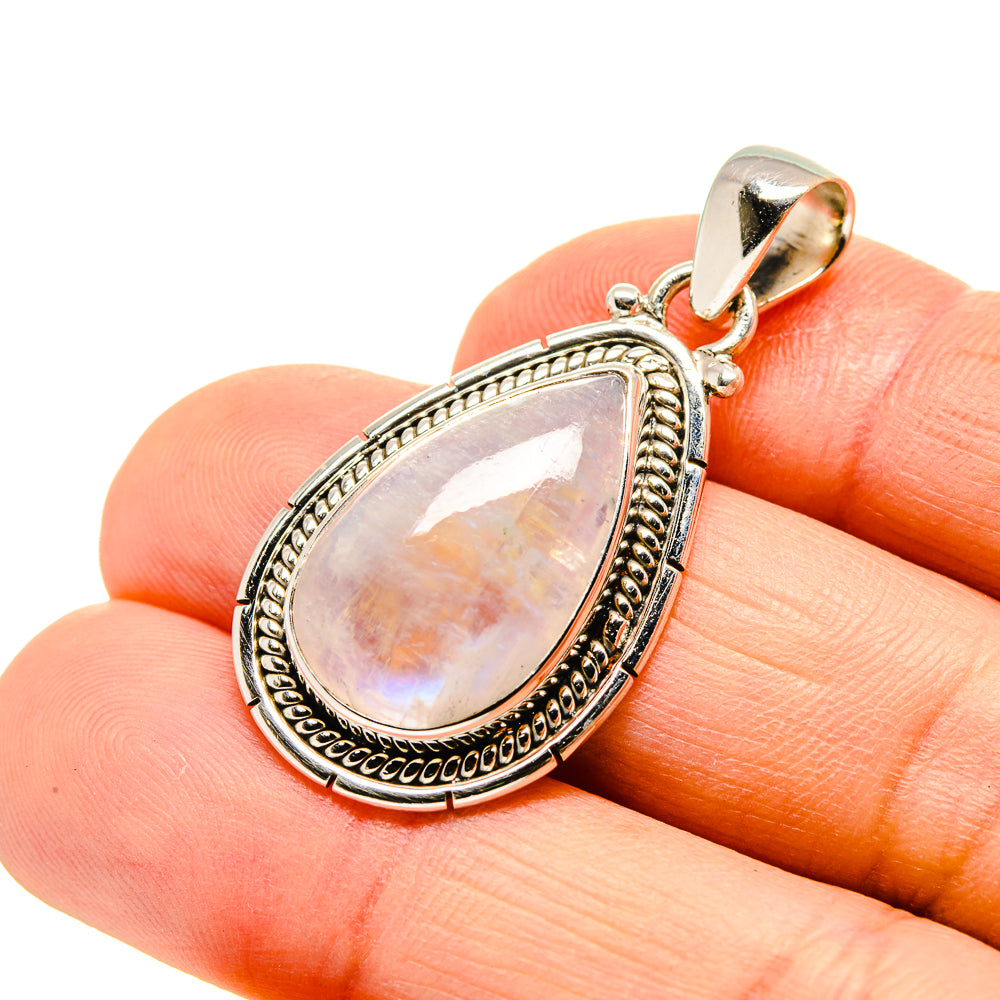 Rainbow Moonstone Pendants handcrafted by Ana Silver Co - PD752108