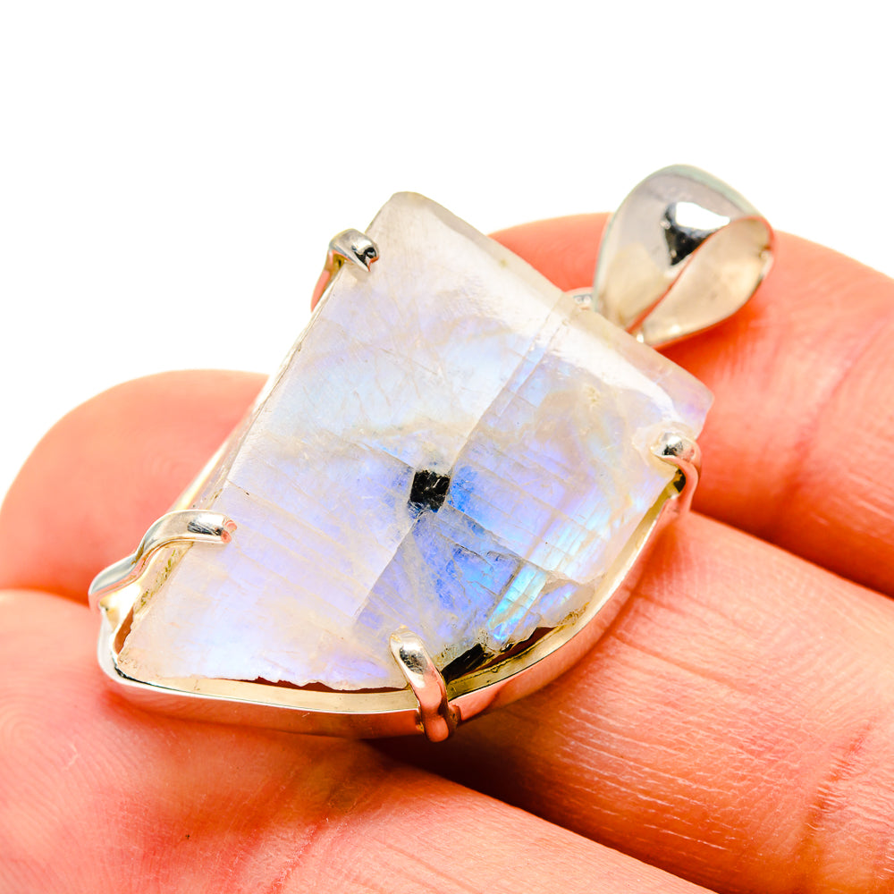 Rainbow Moonstone Pendants handcrafted by Ana Silver Co - PD752174