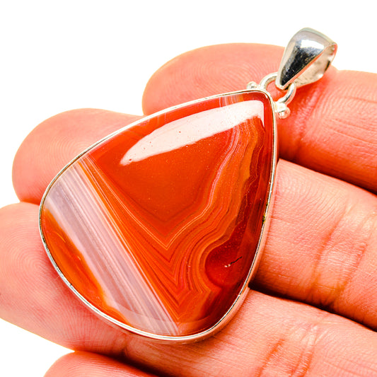 Red Botswana Agate Pendants handcrafted by Ana Silver Co - PD752204