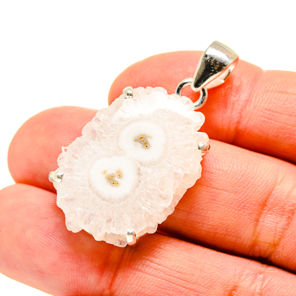 White Solar Quartz Pendants handcrafted by Ana Silver Co - PD752214