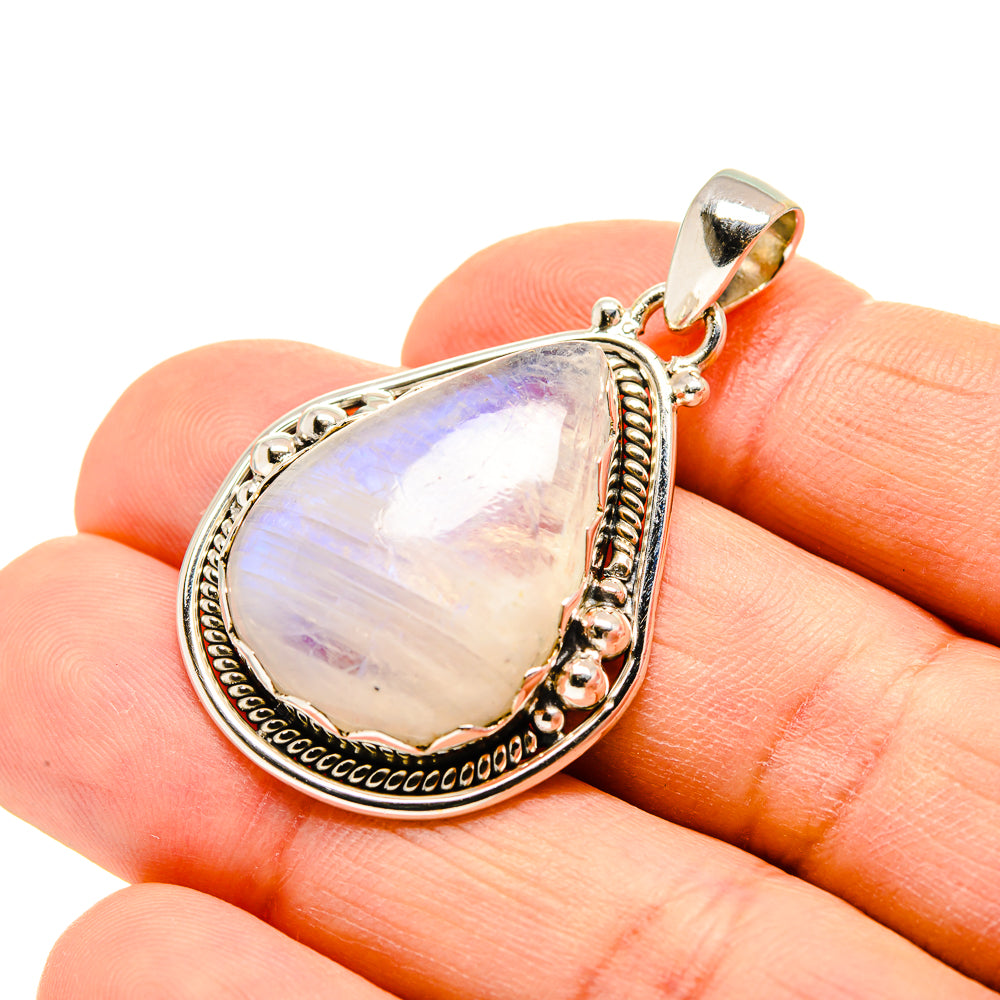 Rainbow Moonstone Pendants handcrafted by Ana Silver Co - PD752363