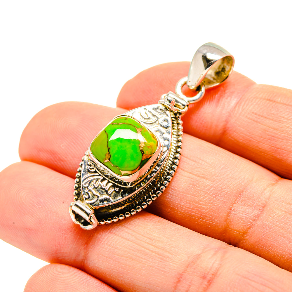 Green Copper Composite Turquoise Pendants handcrafted by Ana Silver Co - PD752375