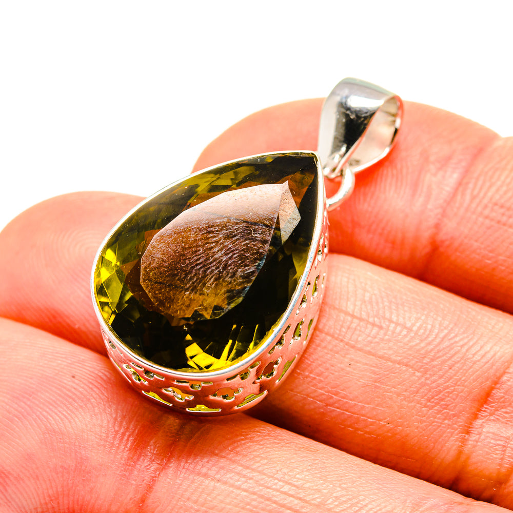 Olive Quartz Pendants handcrafted by Ana Silver Co - PD752394