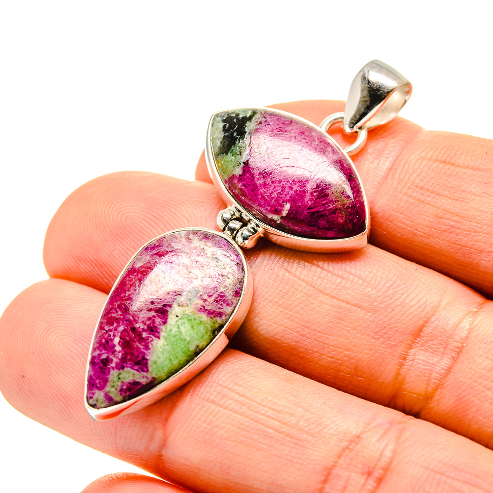 Ruby Zoisite Pendants handcrafted by Ana Silver Co - PD752480