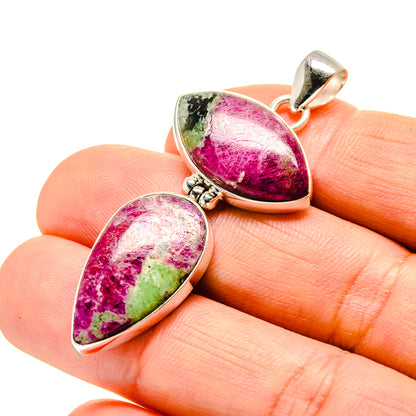 Ruby Zoisite Pendants handcrafted by Ana Silver Co - PD752480