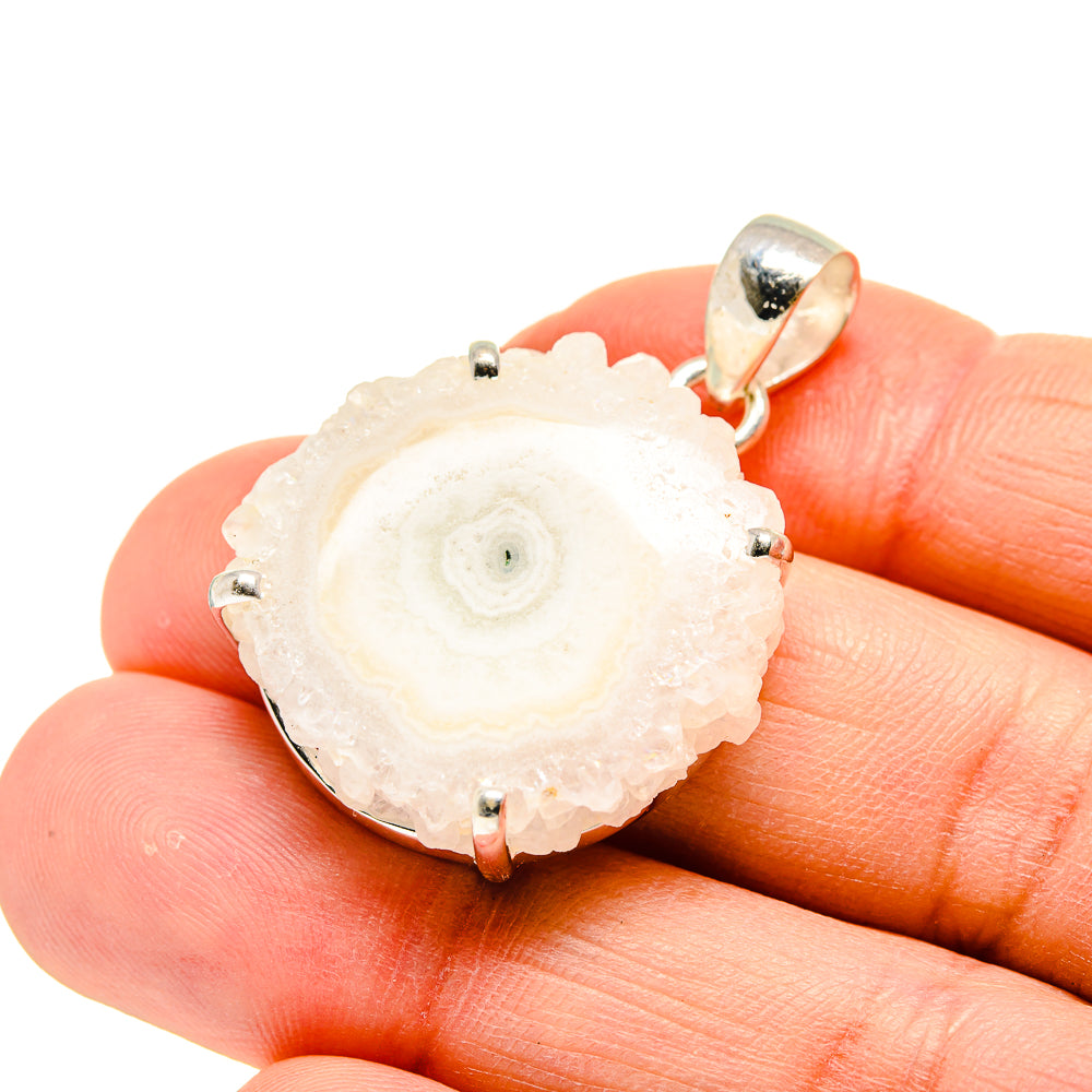 White Solar Quartz Pendants handcrafted by Ana Silver Co - PD752549