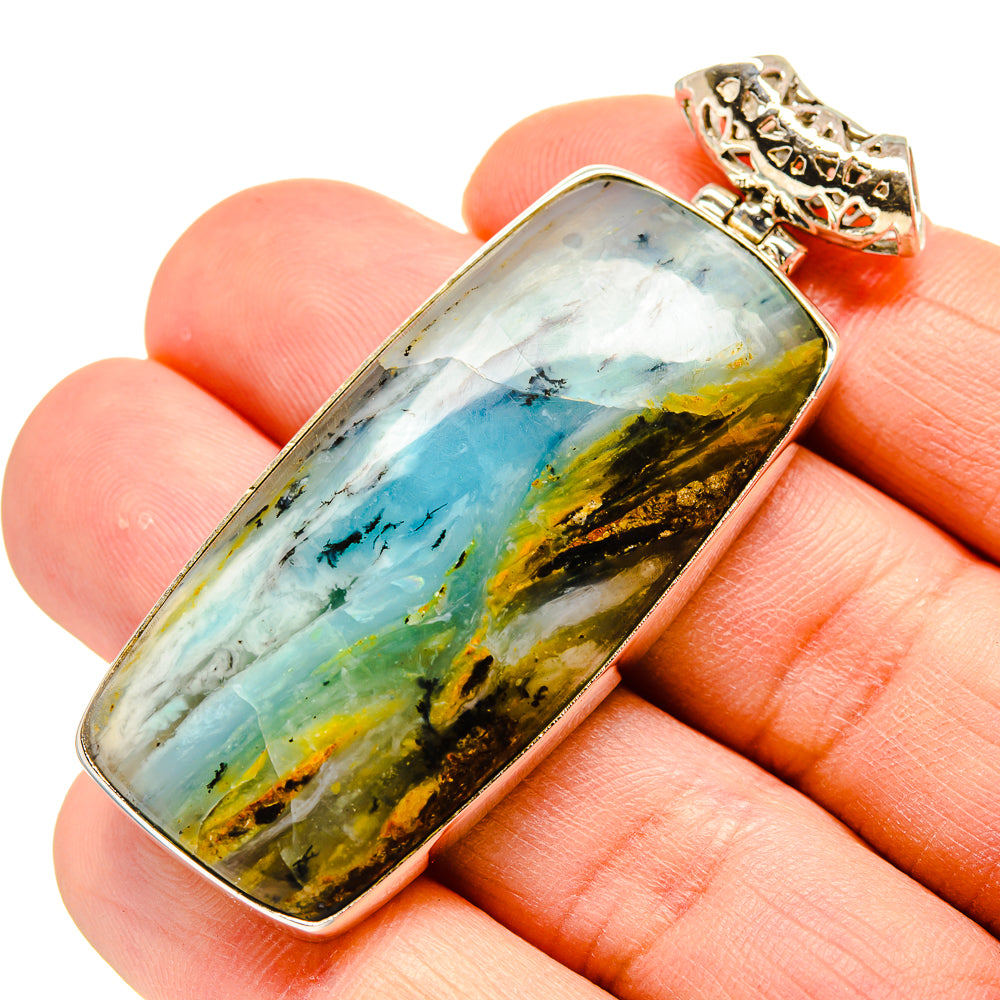 Peruvian Opal Pendants handcrafted by Ana Silver Co - PD752604