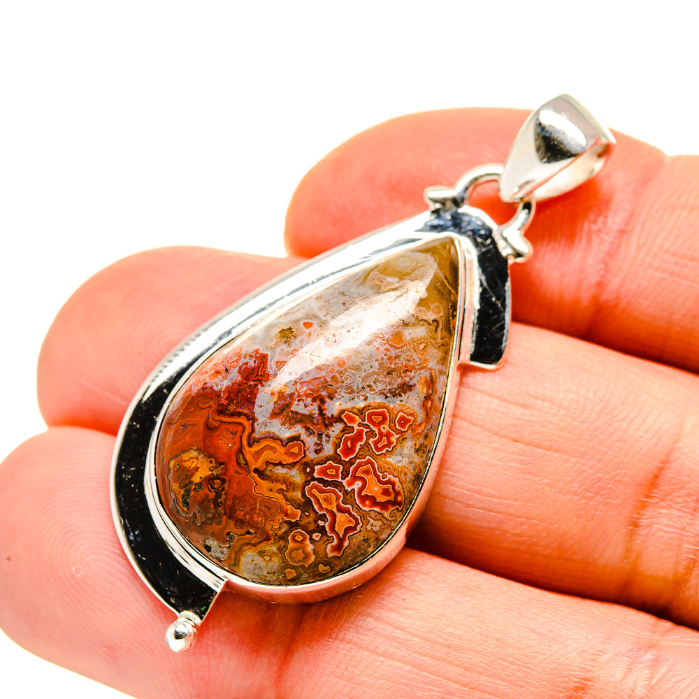 Crazy Lace Agate Pendants handcrafted by Ana Silver Co - PD752678