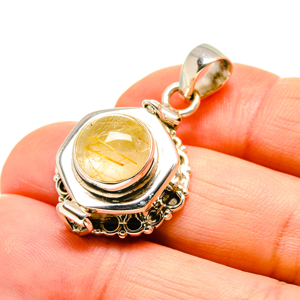 Rutilated Quartz Pendants handcrafted by Ana Silver Co - PD752725