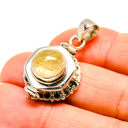 Rutilated Quartz Pendants handcrafted by Ana Silver Co - PD752725