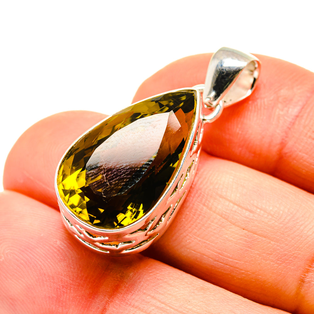 Olive Quartz Pendants handcrafted by Ana Silver Co - PD752732