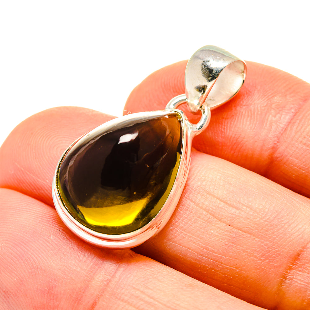 Olive Quartz Pendants handcrafted by Ana Silver Co - PD752741