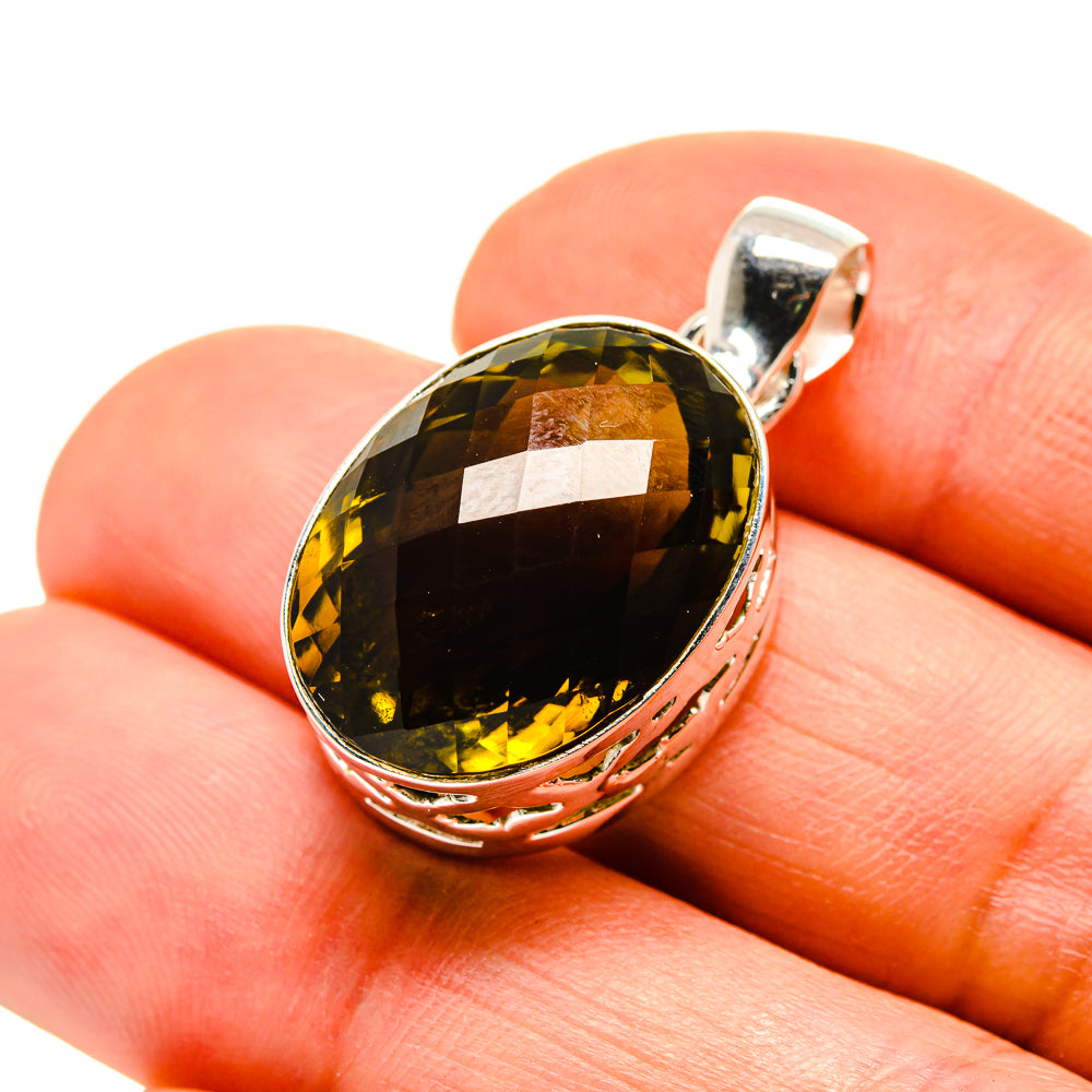 Olive Quartz Pendants handcrafted by Ana Silver Co - PD752852