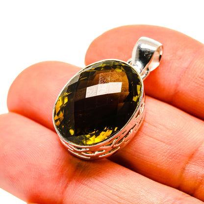 Olive Quartz Pendants handcrafted by Ana Silver Co - PD752852
