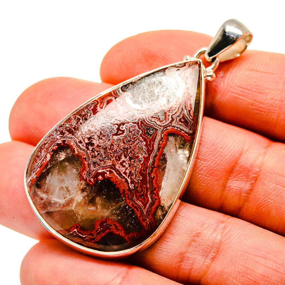 Crazy Lace Agate Pendants handcrafted by Ana Silver Co - PD752984