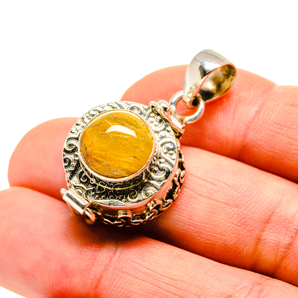 Rutilated Quartz Pendants handcrafted by Ana Silver Co - PD753013