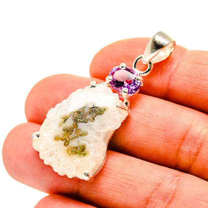 White Solar Quartz Pendants handcrafted by Ana Silver Co - PD753059