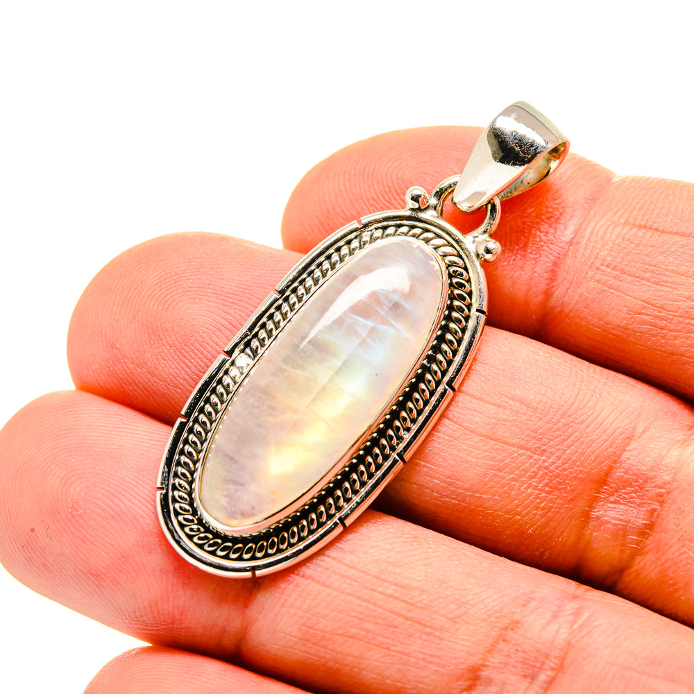 Rainbow Moonstone Pendants handcrafted by Ana Silver Co - PD753069