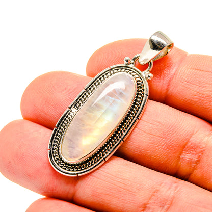 Rainbow Moonstone Pendants handcrafted by Ana Silver Co - PD753069