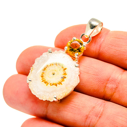 White Solar Quartz Pendants handcrafted by Ana Silver Co - PD753088