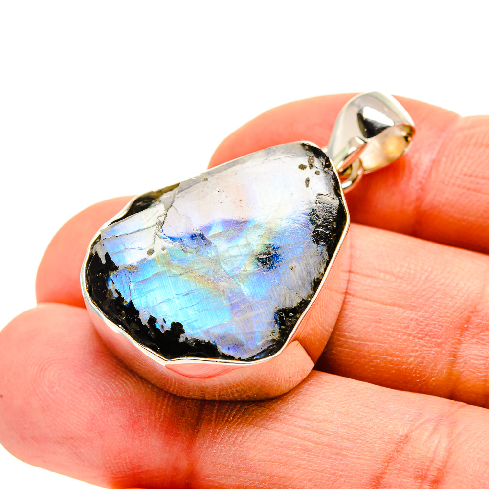 Rainbow Moonstone Pendants handcrafted by Ana Silver Co - PD753147