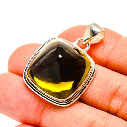 Olive Quartz Pendants handcrafted by Ana Silver Co - PD753156