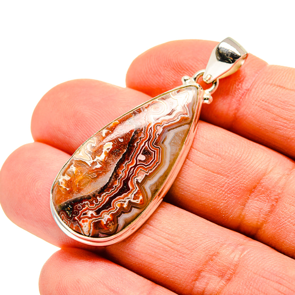 Crazy Lace Agate Pendants handcrafted by Ana Silver Co - PD753233