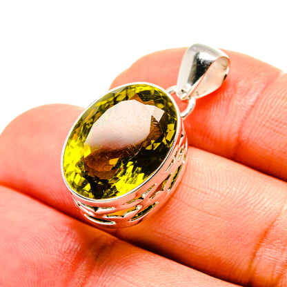 Olive Quartz Pendants handcrafted by Ana Silver Co - PD753276
