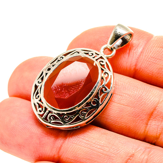 Red Onyx Pendants handcrafted by Ana Silver Co - PD753280