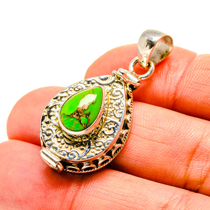 Green Copper Composite Turquoise Pendants handcrafted by Ana Silver Co - PD753287