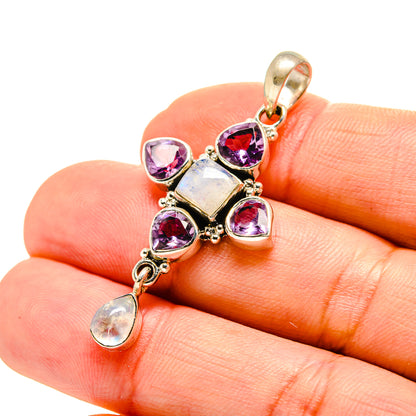 Rainbow Moonstone Pendants handcrafted by Ana Silver Co - PD753318