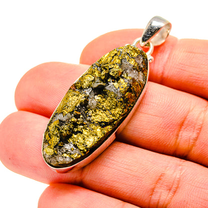 Spectro Pyrite Druzy Pendants handcrafted by Ana Silver Co - PD753341