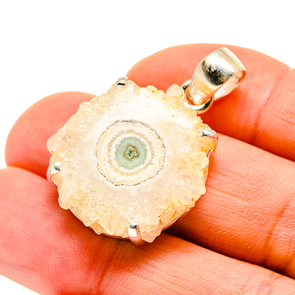 White Solar Quartz Pendants handcrafted by Ana Silver Co - PD753360