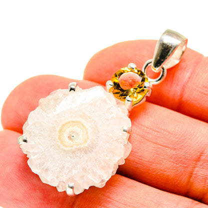 White Solar Quartz Pendants handcrafted by Ana Silver Co - PD753361
