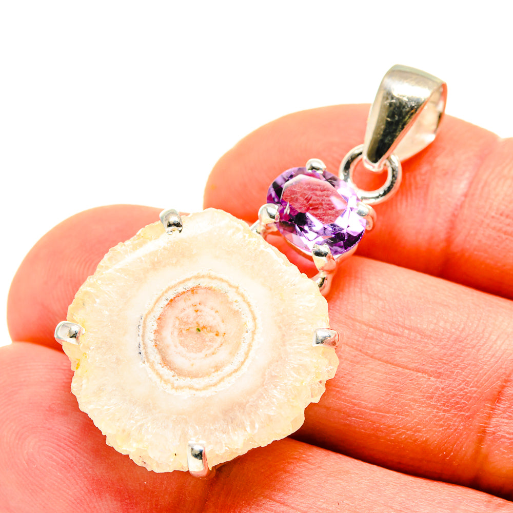 White Solar Quartz Pendants handcrafted by Ana Silver Co - PD753362
