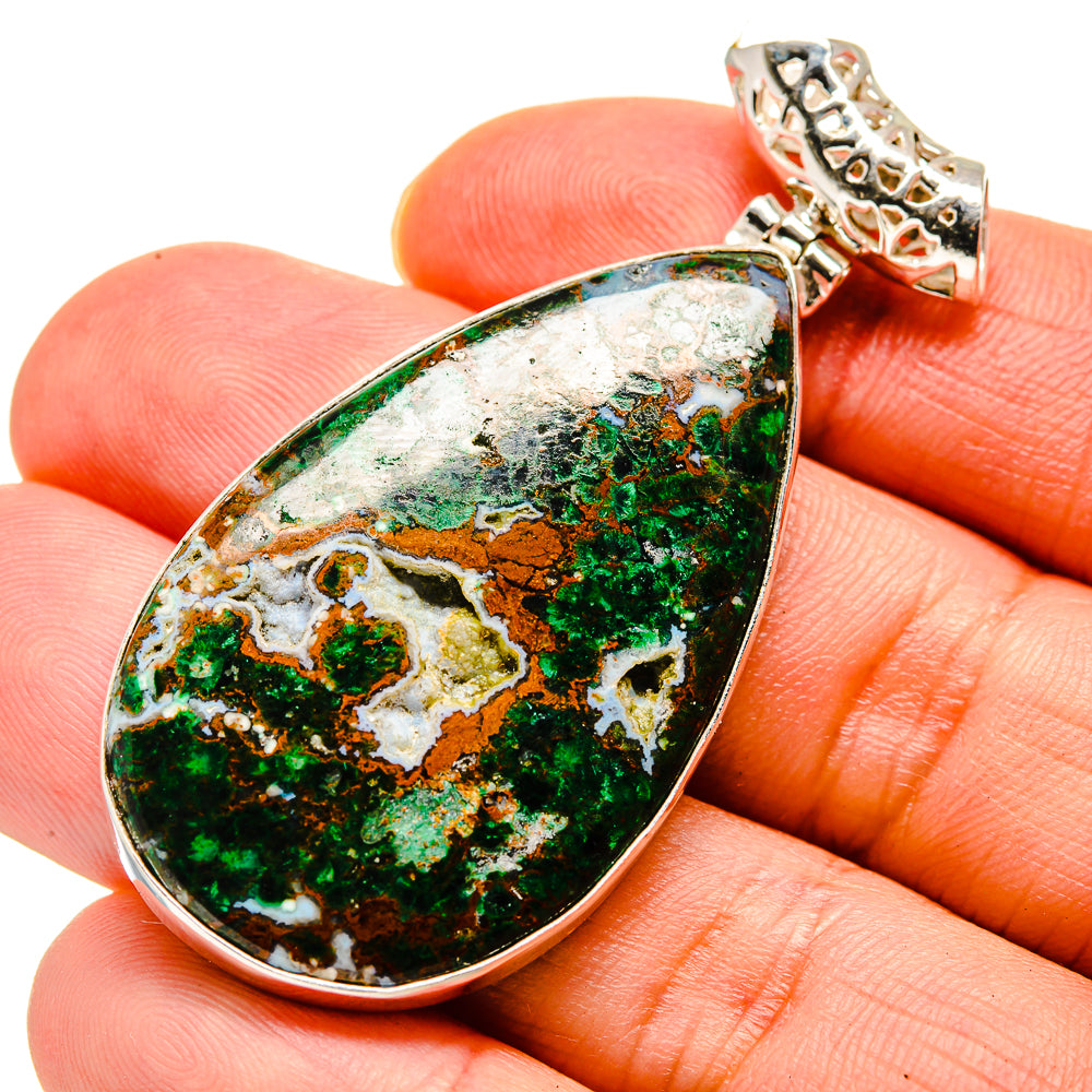 Chrysocolla Pendants handcrafted by Ana Silver Co - PD753401