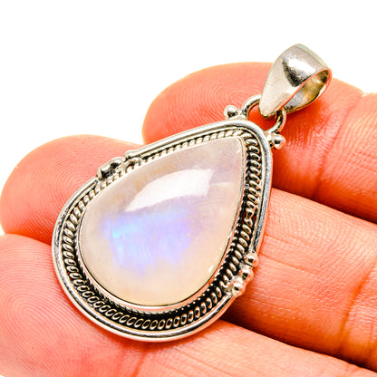 Rainbow Moonstone Pendants handcrafted by Ana Silver Co - PD753436
