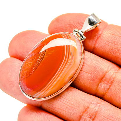 Orange Botswana Agate Pendants handcrafted by Ana Silver Co - PD753468