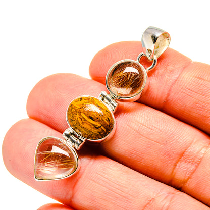 Rutilated Quartz Pendants handcrafted by Ana Silver Co - PD753471
