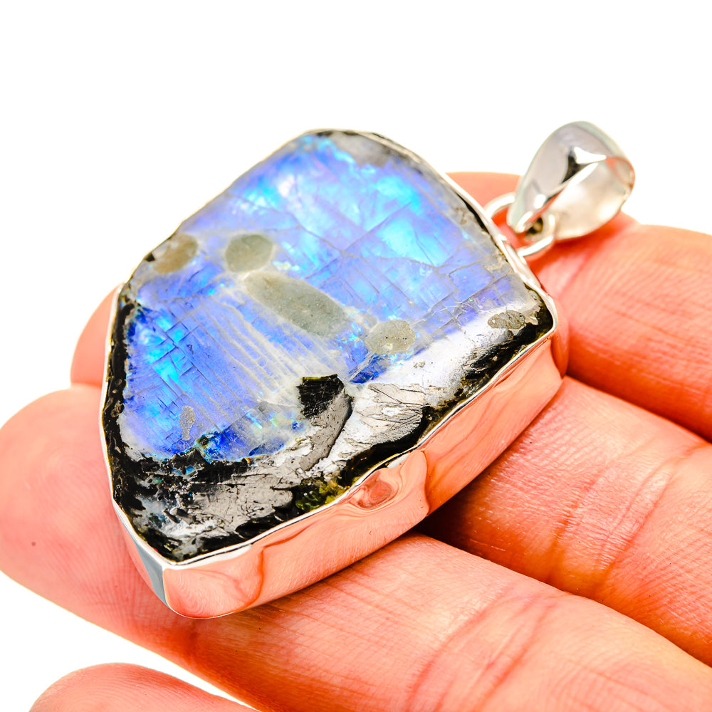 Rainbow Moonstone Pendants handcrafted by Ana Silver Co - PD753486